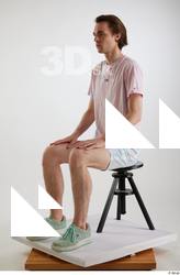 Tony  1 casual dressed mint sneakers sitting striped shorts&hellip;