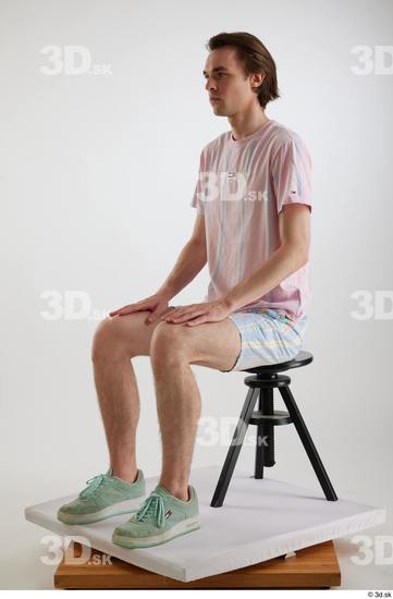 Man White Slim Male Studio Poses