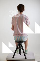 Tony  1 casual dressed mint sneakers sitting striped shorts&hellip;