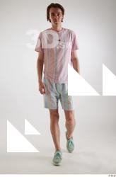 Tony  1 casual dressed front view mint sneakers striped&hellip;