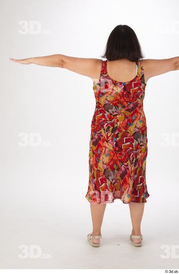 Whole Body Woman T poses Asian Casual Chubby Street photo references