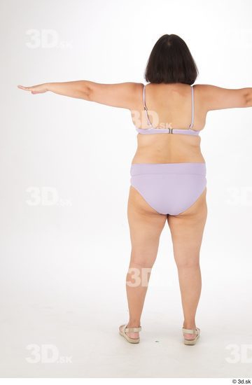 Whole Body Woman T poses Asian Chubby Street photo references