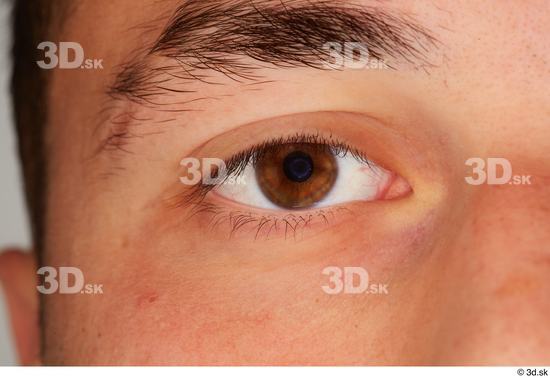 Eye Skin Man White Slim Studio photo references