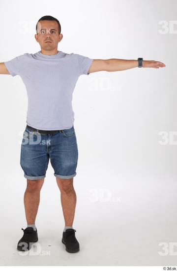 Whole Body Man T poses Casual Slim Street photo references