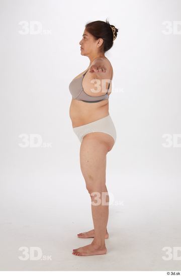 Whole Body Woman T poses Chubby Street photo references