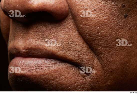 Face Mouth Nose Cheek Skin Man Black Slim Wrinkles Studio photo references