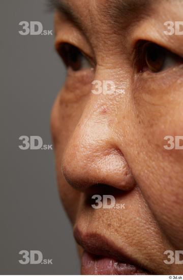 Face Mouth Nose Skin Woman Asian Slim Wrinkles Studio photo references