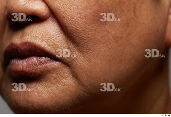 Face Mouth Nose Cheek Skin Woman Asian Slim Wrinkles Studio photo references