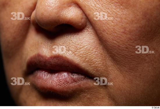 Face Mouth Nose Cheek Skin Woman Asian Slim Wrinkles Studio photo references