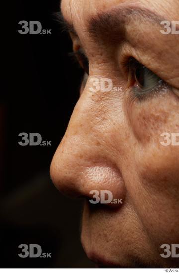 and more Face Nose Skin Woman Asian Slim Wrinkles Studio photo references