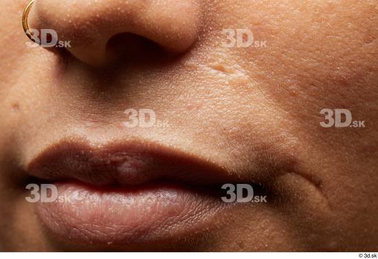 Face Mouth Nose Cheek Skin Woman Scar Chubby Studio photo references