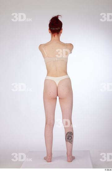 Woman White Slim Female Studio Poses