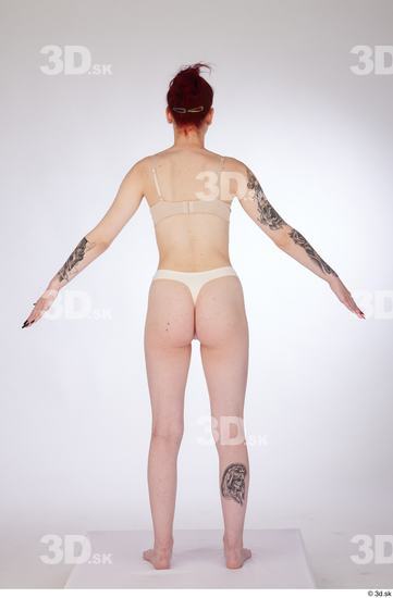 Woman White Slim Female Studio Poses