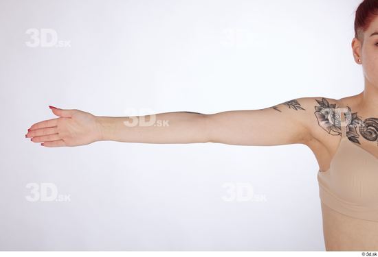 Woman White Slim Female Studio Poses