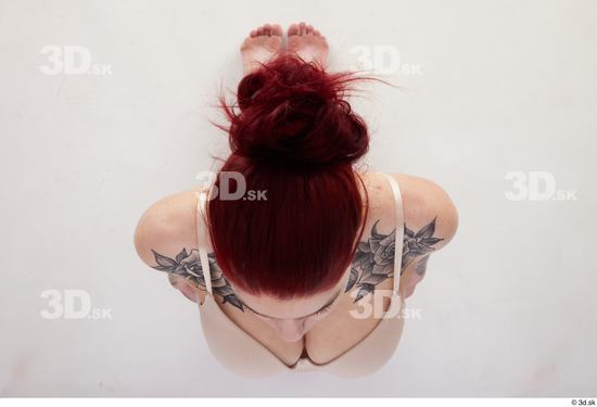 Woman White Slim Female Studio Poses