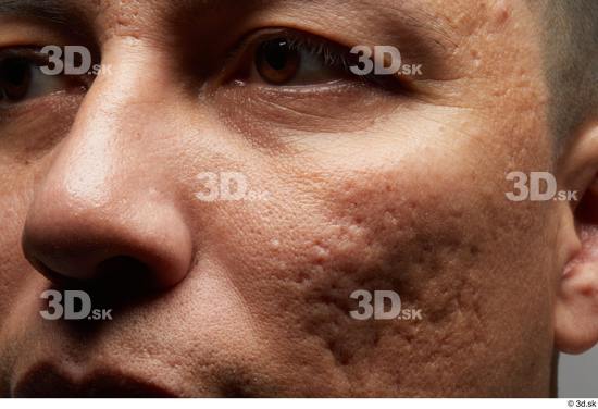 Eye Face Nose Cheek Skin Man Scar Slim Wrinkles Studio photo references