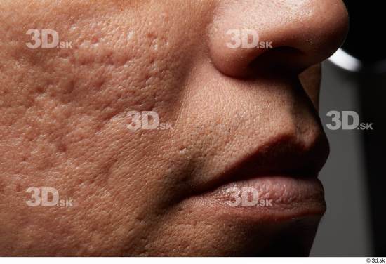 Face Mouth Nose Cheek Skin Man Scar Slim Studio photo references