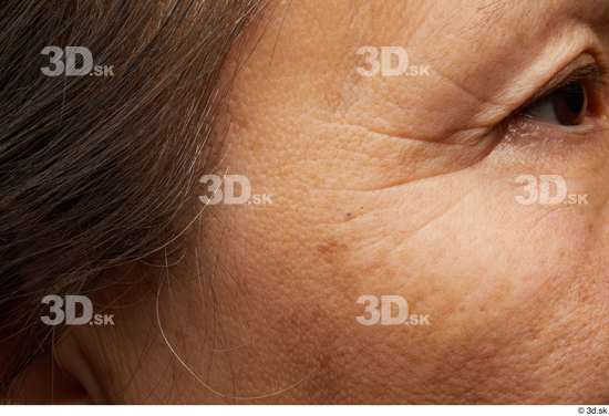 Eye Face Cheek Hair Skin Woman Asian Slim Wrinkles Studio photo references