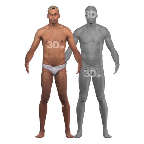 Man White 3D RAW A-Pose Bodies