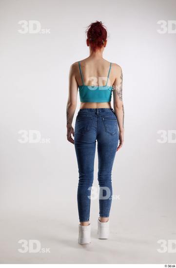 Woman White Slim Female Studio Poses