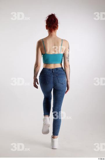 Woman White Slim Female Studio Poses