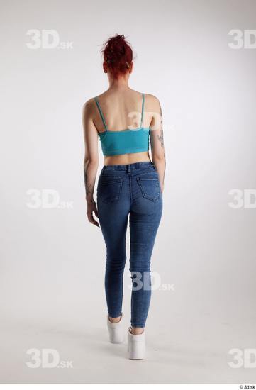 Woman White Slim Female Studio Poses