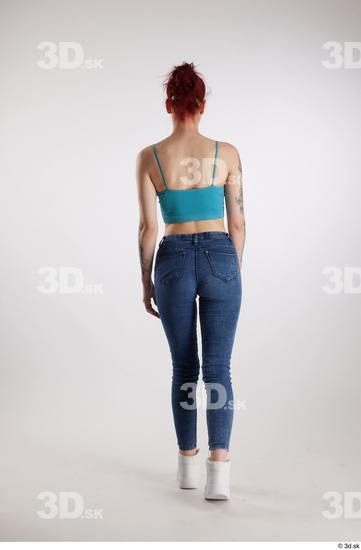 Woman White Slim Female Studio Poses