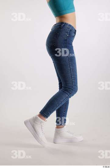 Woman White Slim Female Studio Poses