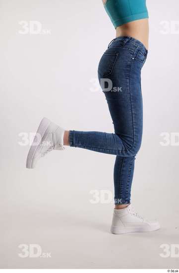 Woman White Slim Female Studio Poses