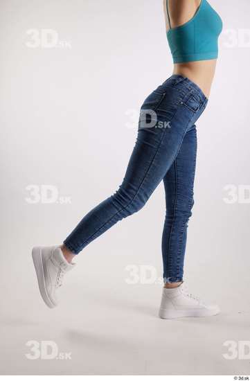 Woman White Slim Female Studio Poses