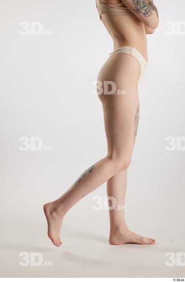 Woman White Slim Female Studio Poses