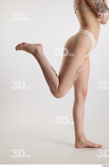 Woman White Slim Female Studio Poses