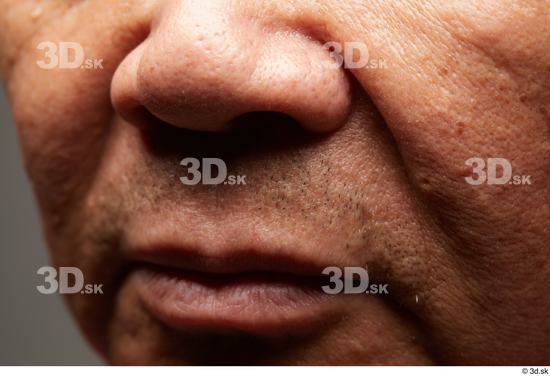 Face Mouth Nose Cheek Skin Man Asian Slim Wrinkles Studio photo references