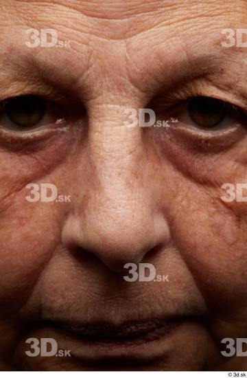 and more Face Nose Cheek Skin Woman Chubby Wrinkles Studio photo references