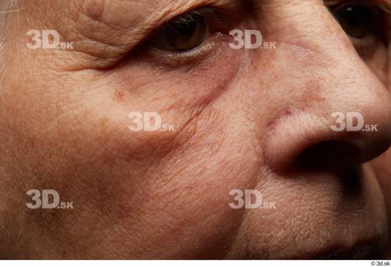 and more Eye Face Nose Cheek Skin Woman Chubby Wrinkles Studio photo references