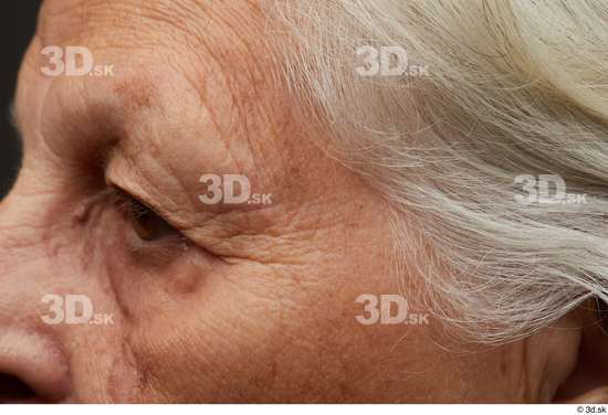 and more Eye Face Nose Cheek Hair Skin Woman Chubby Wrinkles Studio photo references