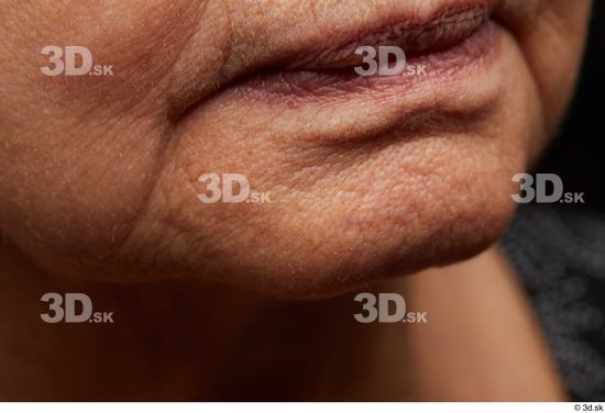 and more Face Mouth Skin Woman Chubby Wrinkles Studio photo references