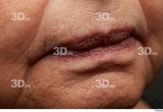 and more Face Mouth Cheek Skin Woman Chubby Wrinkles Studio photo references