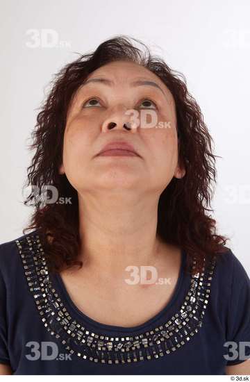 Head Woman Asian Casual Chubby Street photo references
