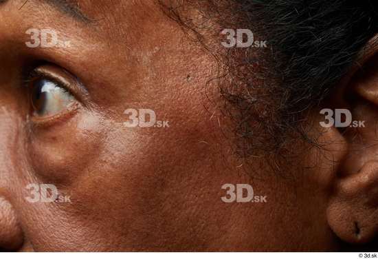 and more Eye Face Cheek Hair Skin Woman Chubby Wrinkles Studio photo references