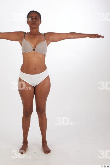 Whole Body Woman T poses Chubby Street photo references