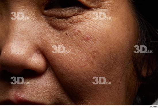 Eye Face Nose Cheek Hair Skin Woman Asian Chubby Wrinkles Studio photo references