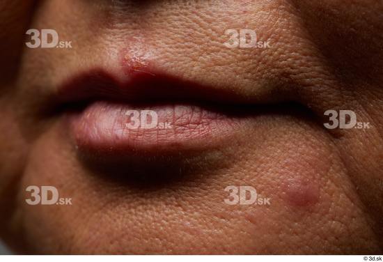 Face Mouth Skin Woman Asian Chubby Wrinkles Studio photo references