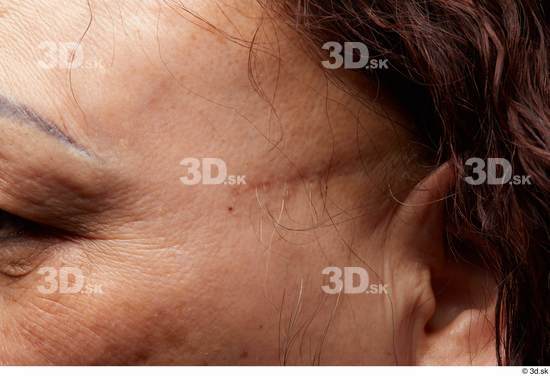 Face Cheek Hair Skin Woman Asian Scar Chubby Wrinkles Studio photo references