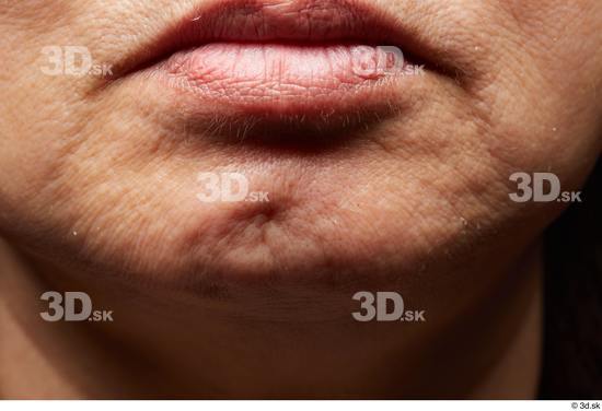 Face Mouth Skin Woman Asian Scar Chubby Wrinkles Studio photo references