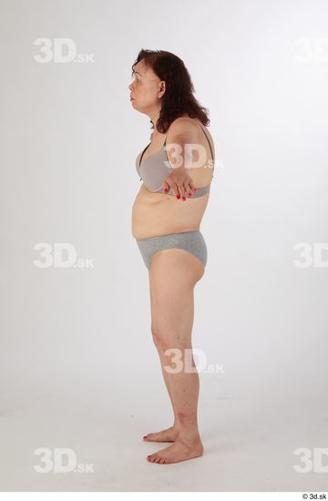 Whole Body Woman T poses Asian Chubby Street photo references