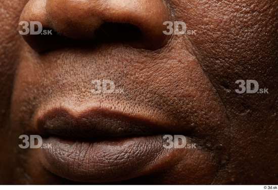 Face Mouth Nose Cheek Skin Man Black Overweight Wrinkles Studio photo references