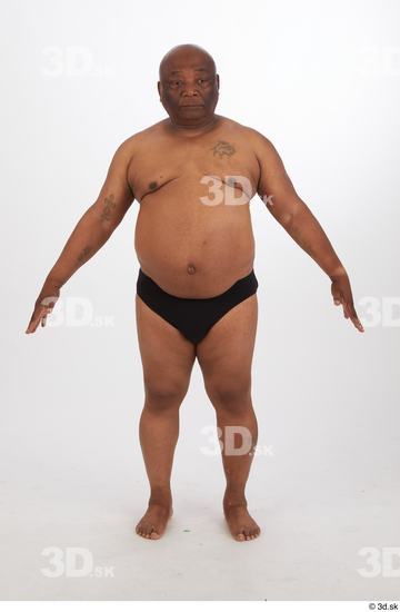 Whole Body Man Black Overweight Street photo references