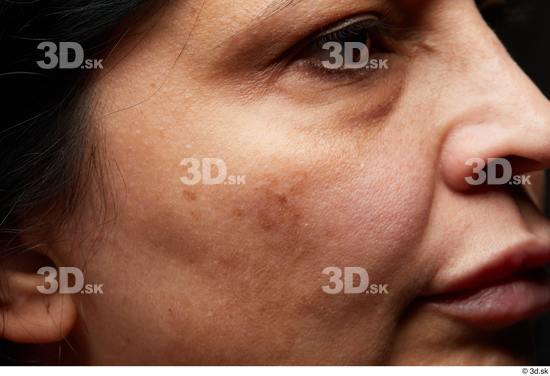 Eye Face Mouth Nose Cheek Hair Skin Woman Chubby Wrinkles Studio photo references