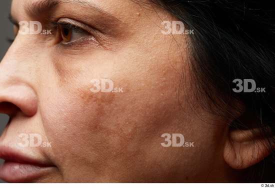 Eye Face Mouth Cheek Hair Skin Woman Chubby Wrinkles Studio photo references